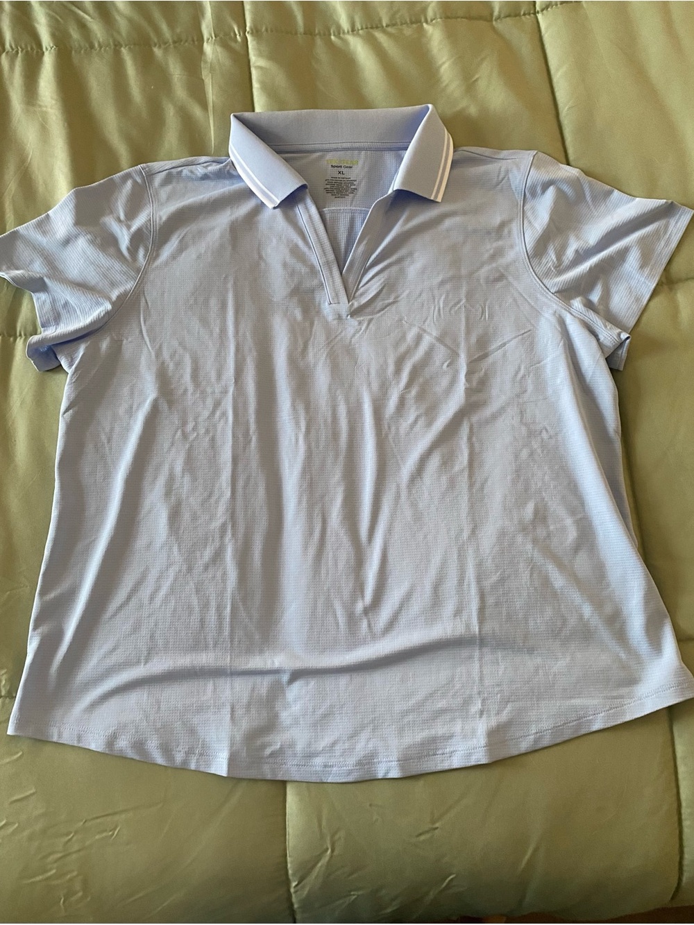 NWOT Tek Gear Powder Blue Women’s Polo Top